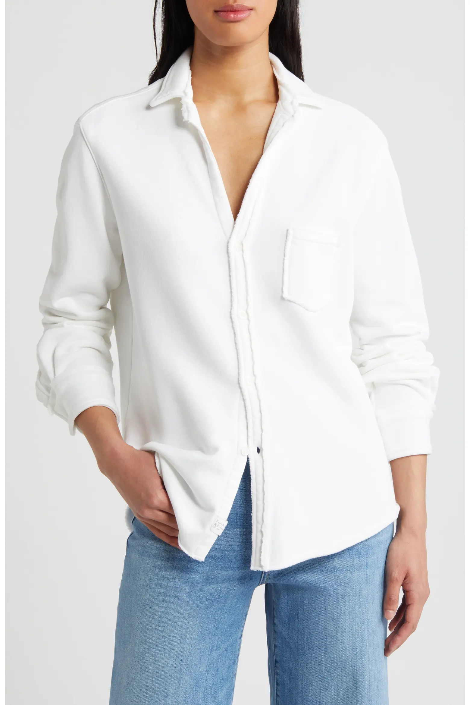 Frank & Eileen Eileen Relaxed Terry Button-Up Shirt (Women) | Nordstrom | Nordstrom