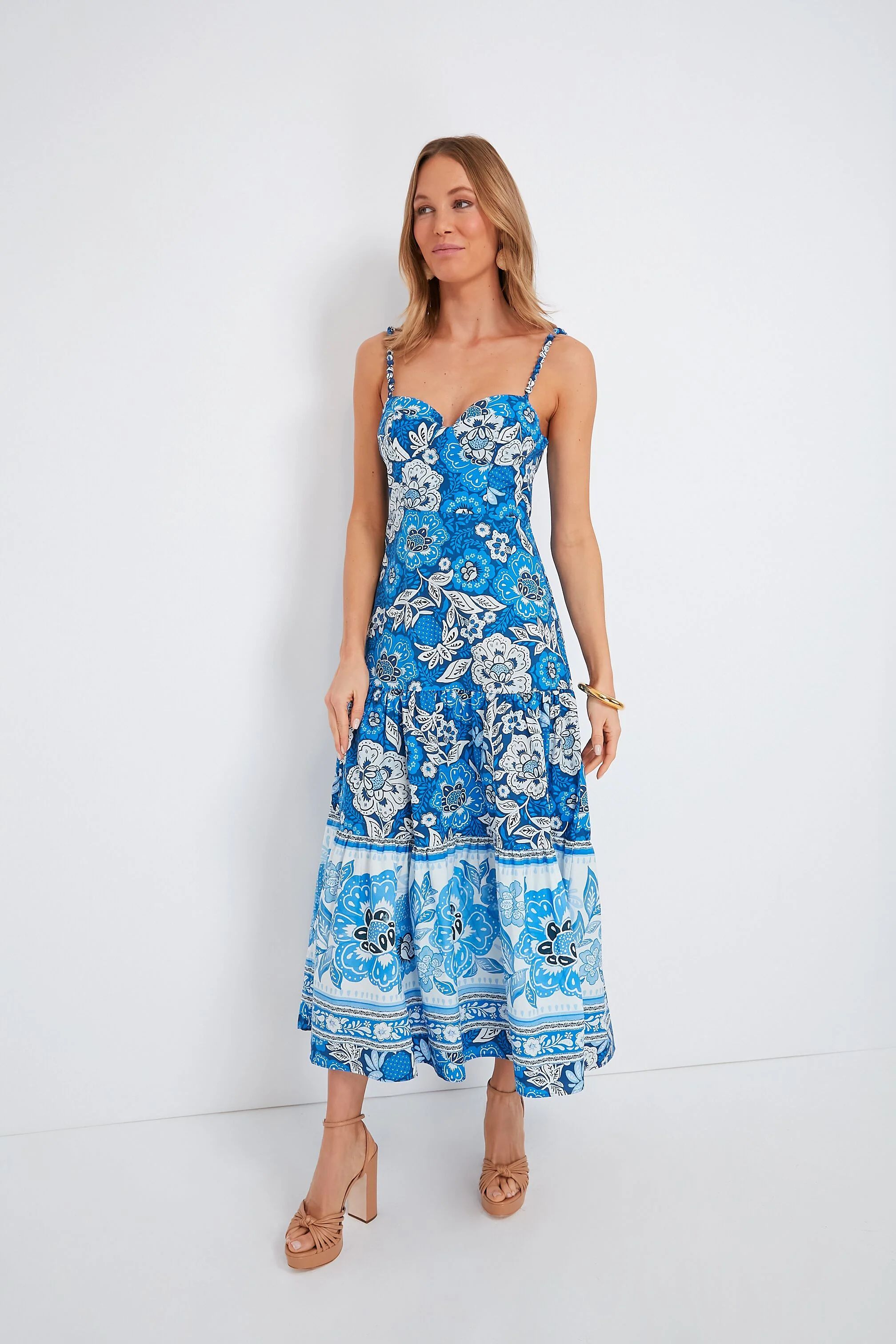 Full of Flowers Blue Midi Dress | Tuckernuck (US)