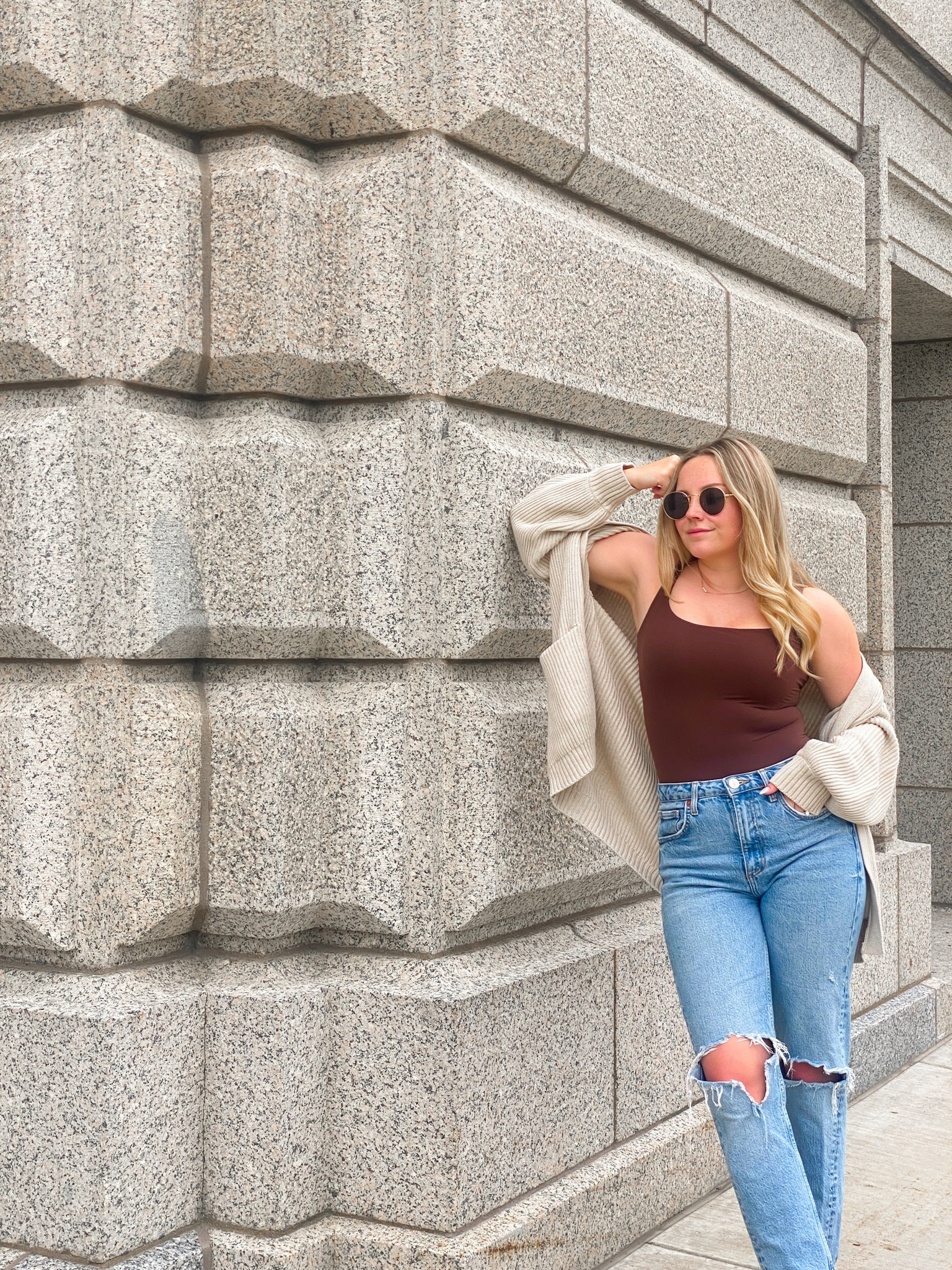 The coziest bodysuit and oversized cardigan. Great summer to fall transition pieces! Ethically sourced and sustainable 🫶🏼

#LTKSeasonal #LTKStyleTip #LTKFindsUnder100