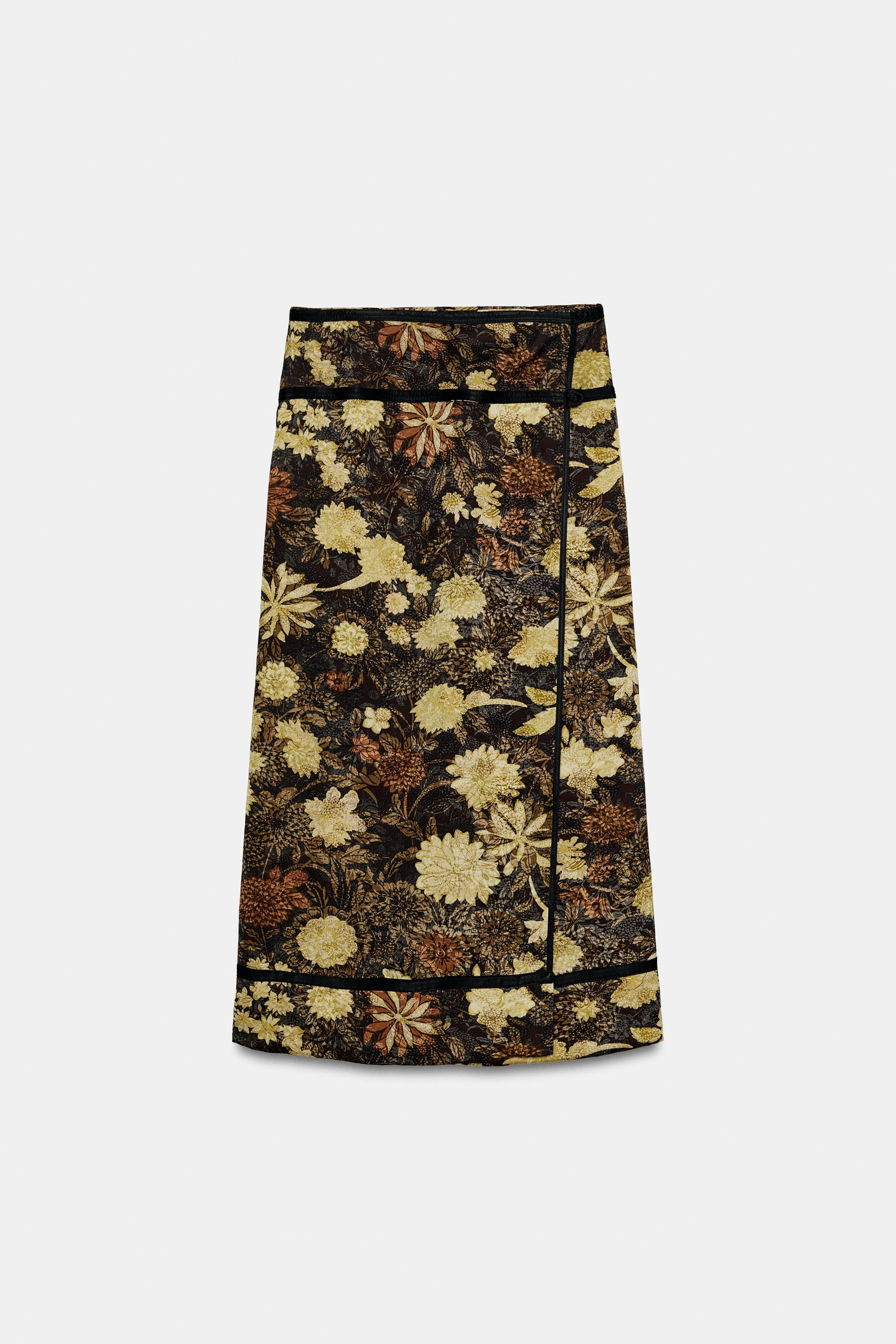 ZW COLLECTION FLORAL PAREO SKIRT | Zara UK