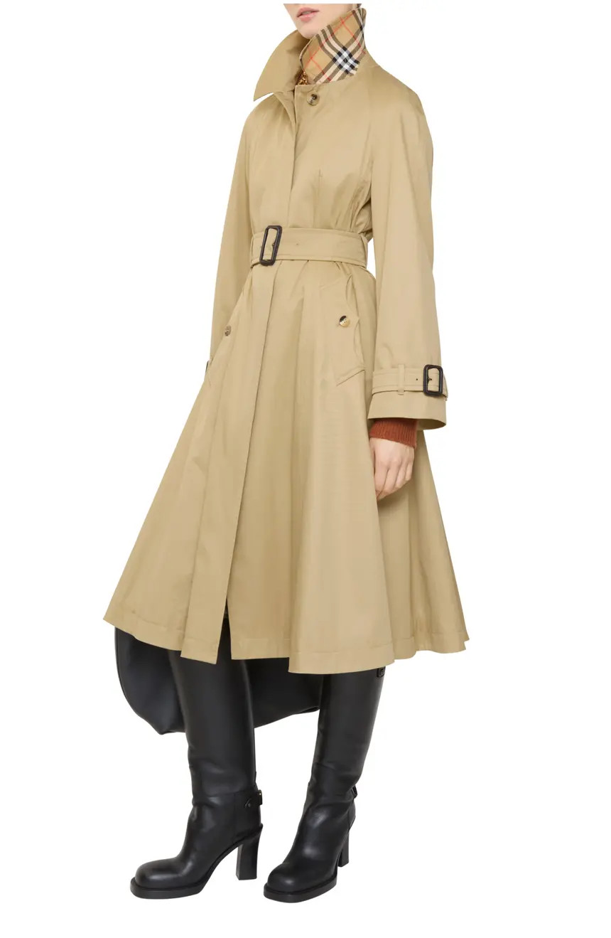 Long Gabardine Ellingham Fit-and-flare Car Coat | Nordstrom