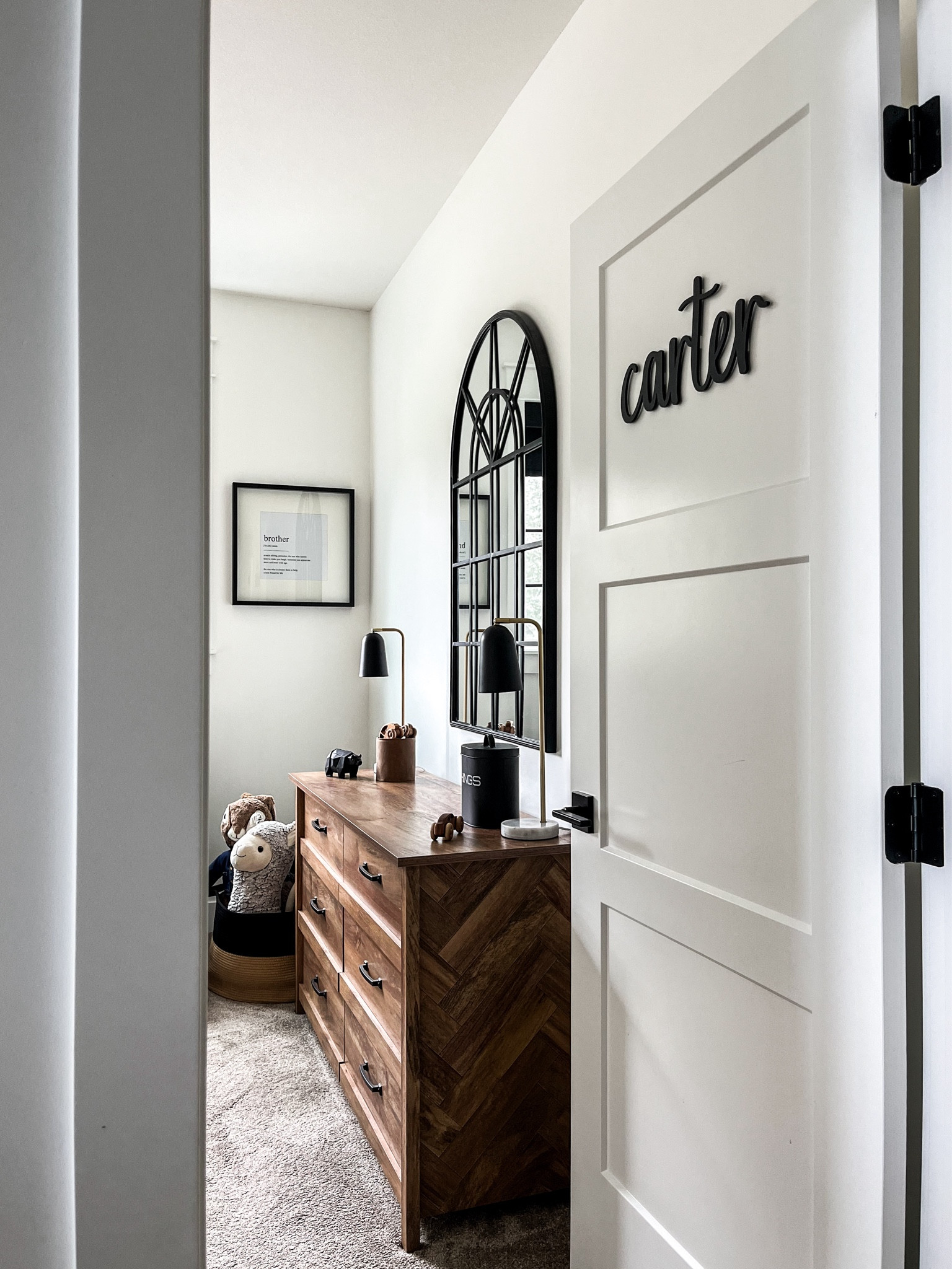 H O M E / love the chevron pattern on the side of this dresser…which is on sale right now btw 

Little Man Cave | Nursery | Toddler | Boys Room | Wayfairr

#LTKkids #LTKcanada #LTKhome