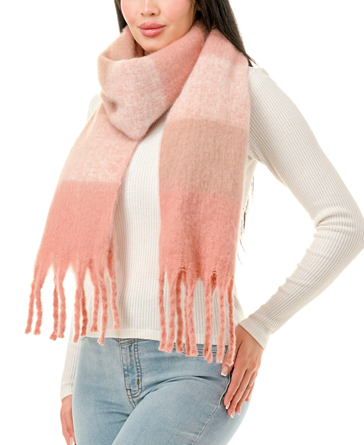 Marcus Adler Color Block Scarf - Blush | Macy's