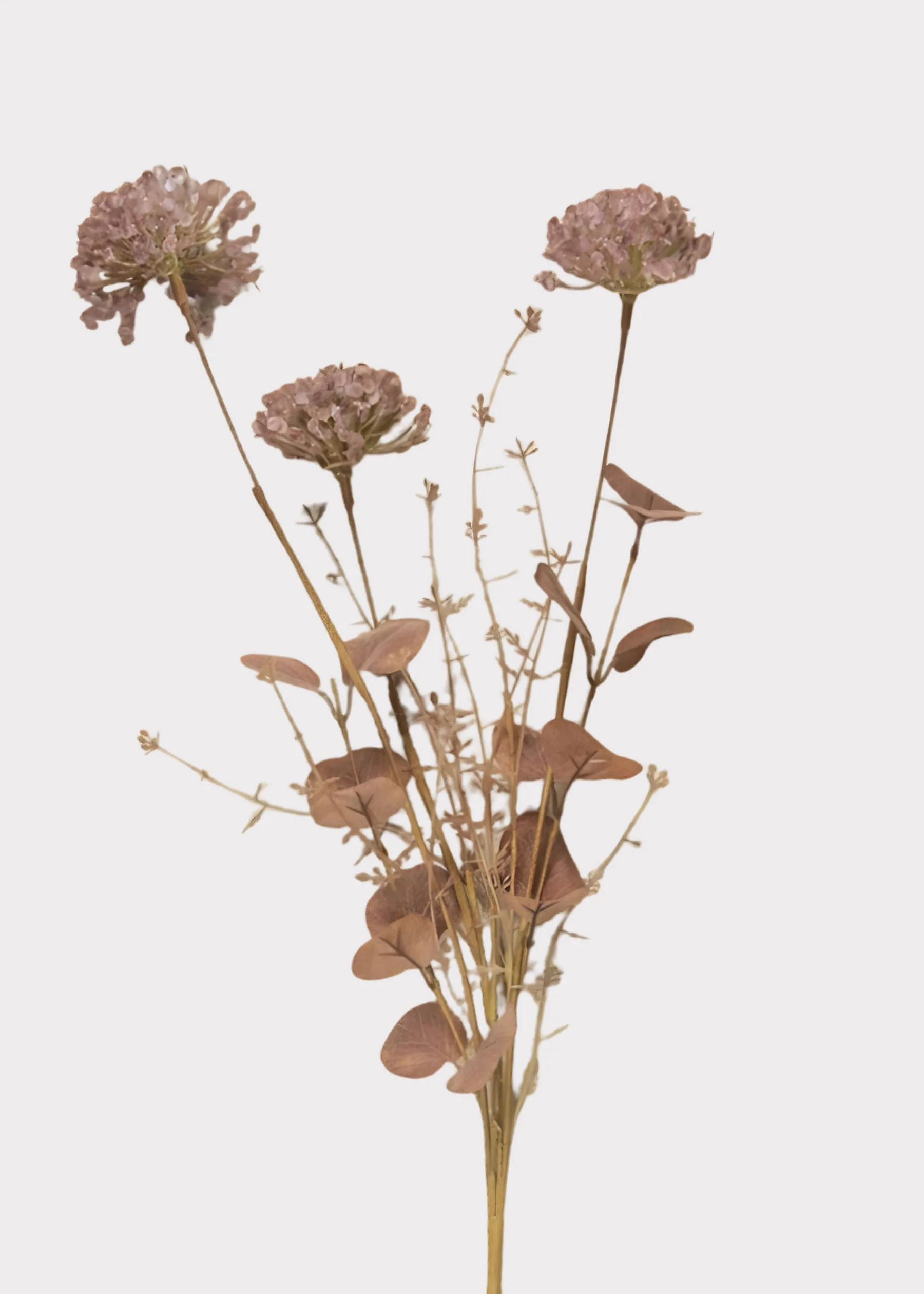 Dusty Purple Artificial Snowball Flower Spray - 20.5" | Afloral