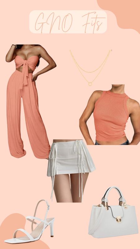 Perfect outfits for a Girls night out🔥
GNO, matching set, jumper, skirt, tank, heels, purse, necklace, classy, night out, peach, white, clean girl, girl boss

#LTKparties #LTKsalealert #LTKstyletip