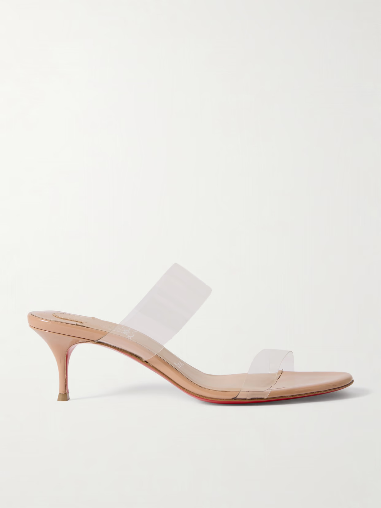 Christian Louboutin - Just Nothing 55 Pvc Mules - Neutrals | NET-A-PORTER (US)