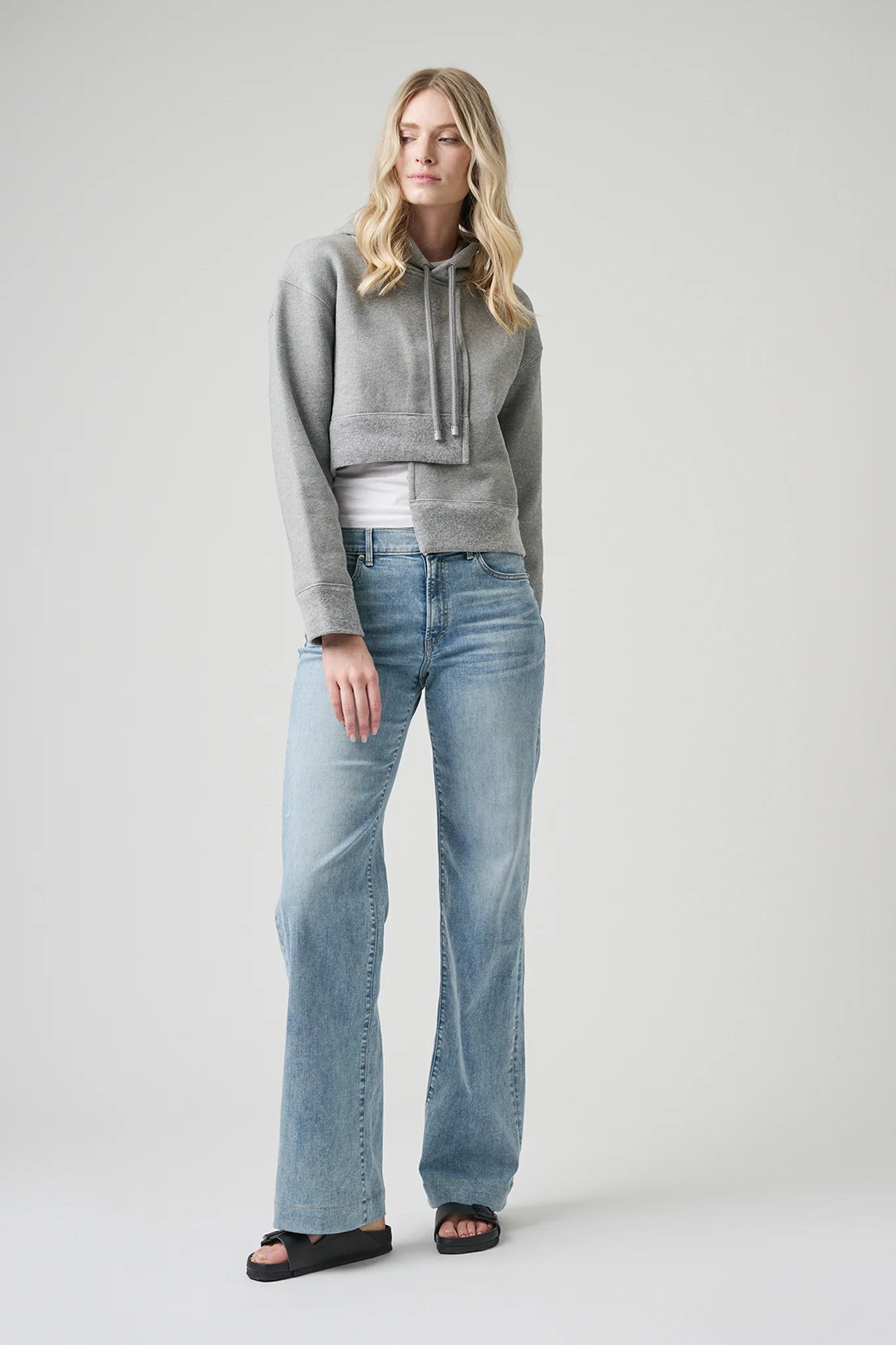 The Malibu Wide Denim | Pebble | elims denim