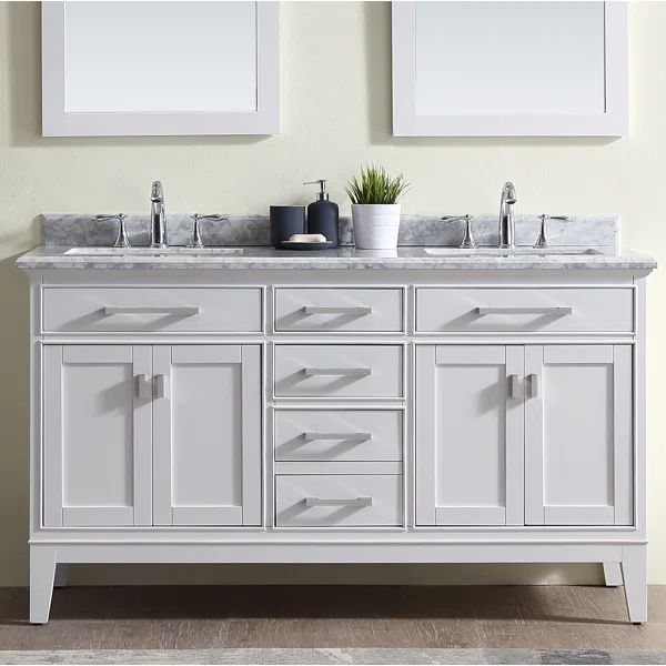 Arminta 60" Double Bathroom Vanity Set | Wayfair North America