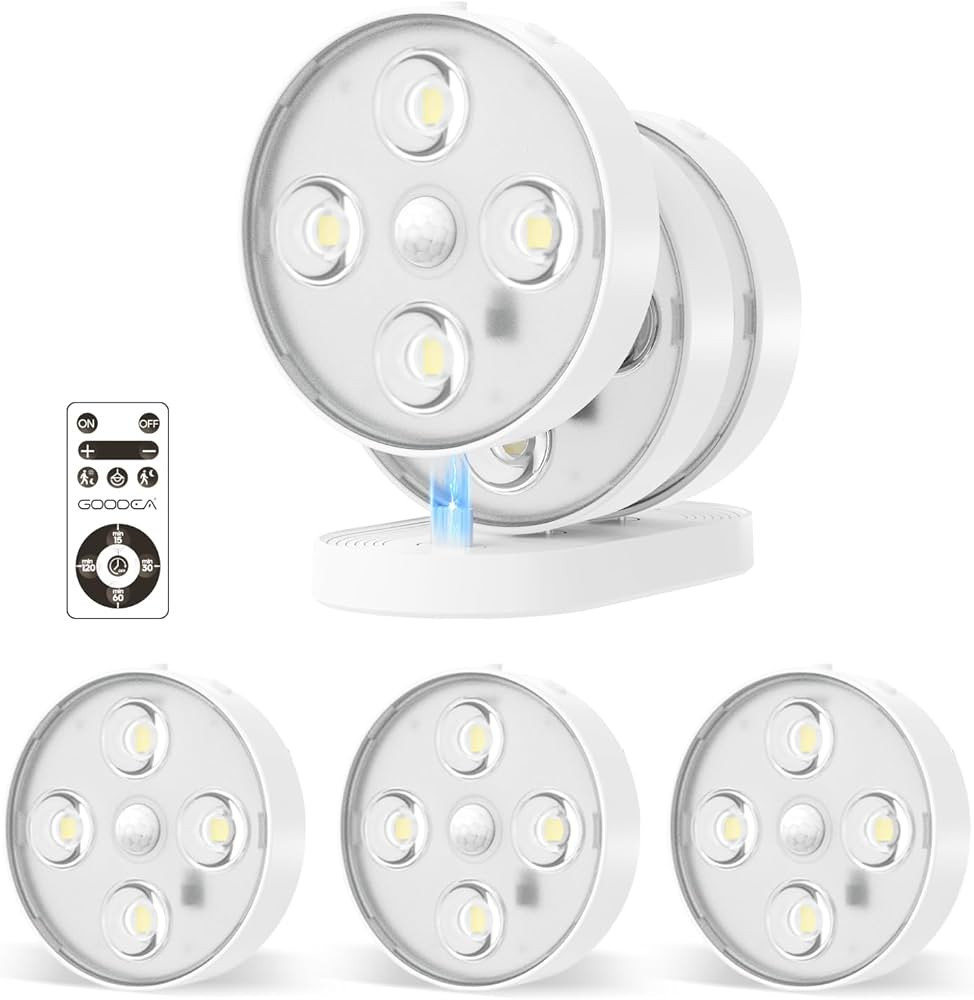 Puck Lights with Remote, Rechargeable Under Cabinet Lighting with Charging Station, Wireless Moti... | Amazon (US)