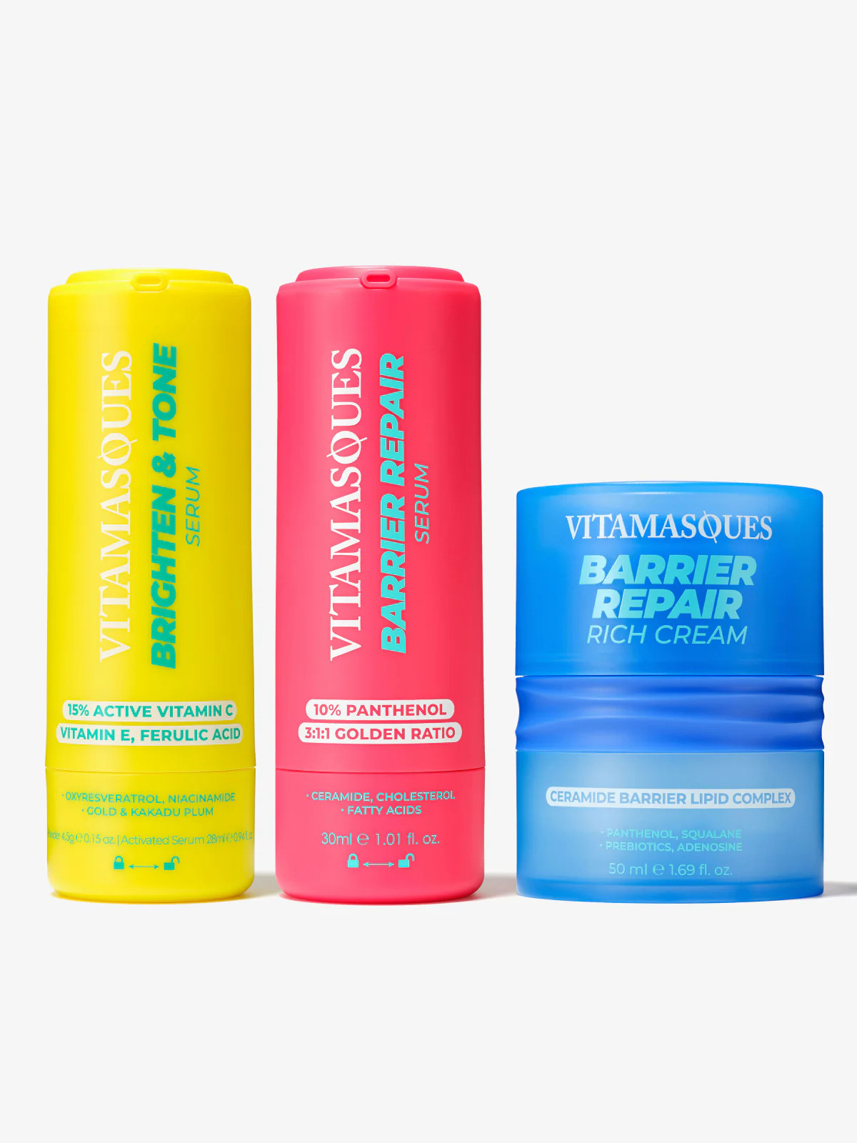 Vitamin C Serum & Barrier Repair Duo Skincare Set | Vitamasques (US)