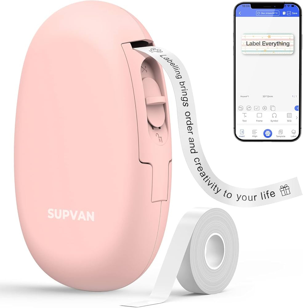 SUPVAN Mini Label Maker E10 Label Maker Machine with Tape Wireless Connection Labeler Multiple Te... | Amazon (US)