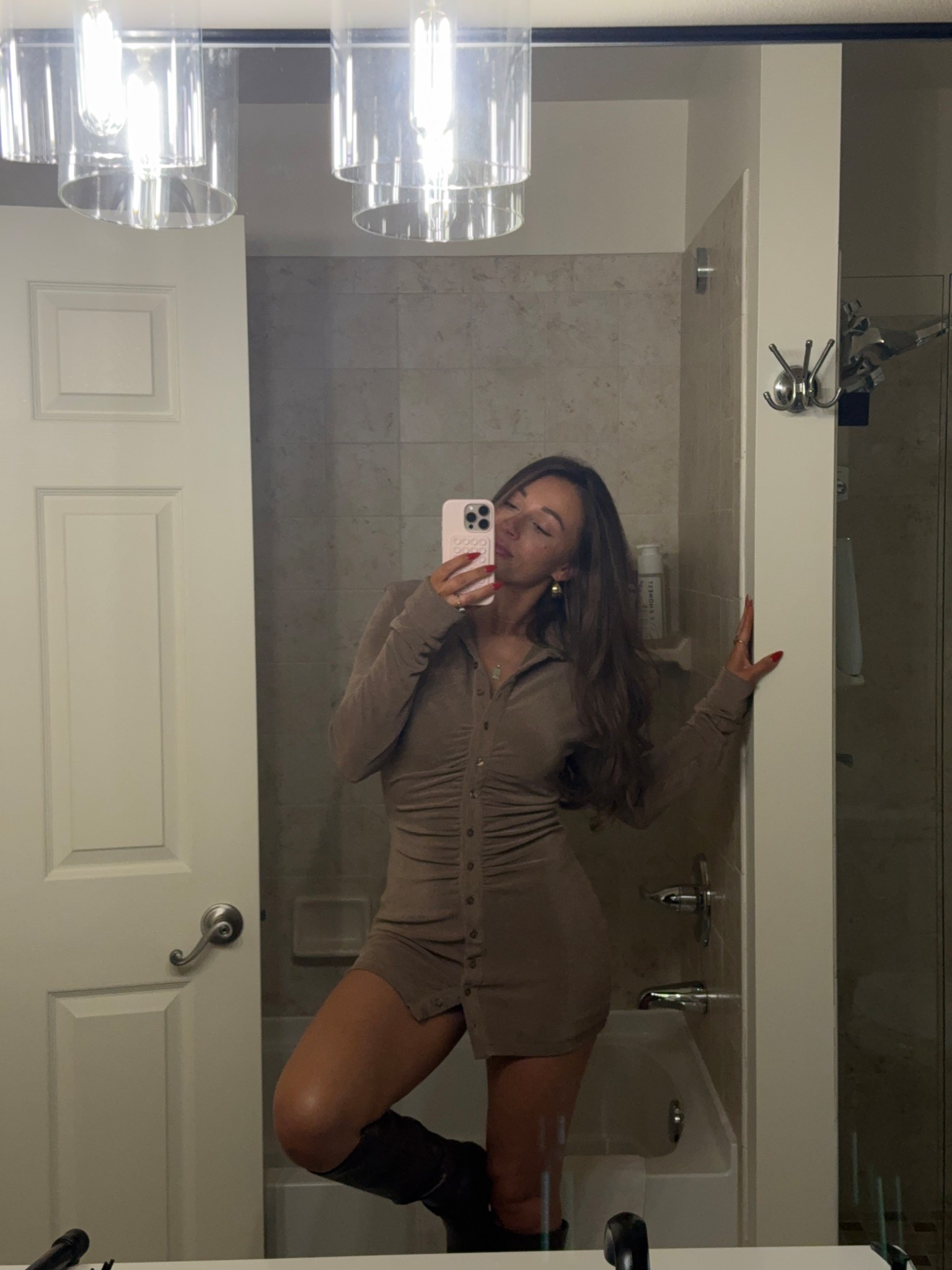 true to size boots
dress is old ‘with jean'