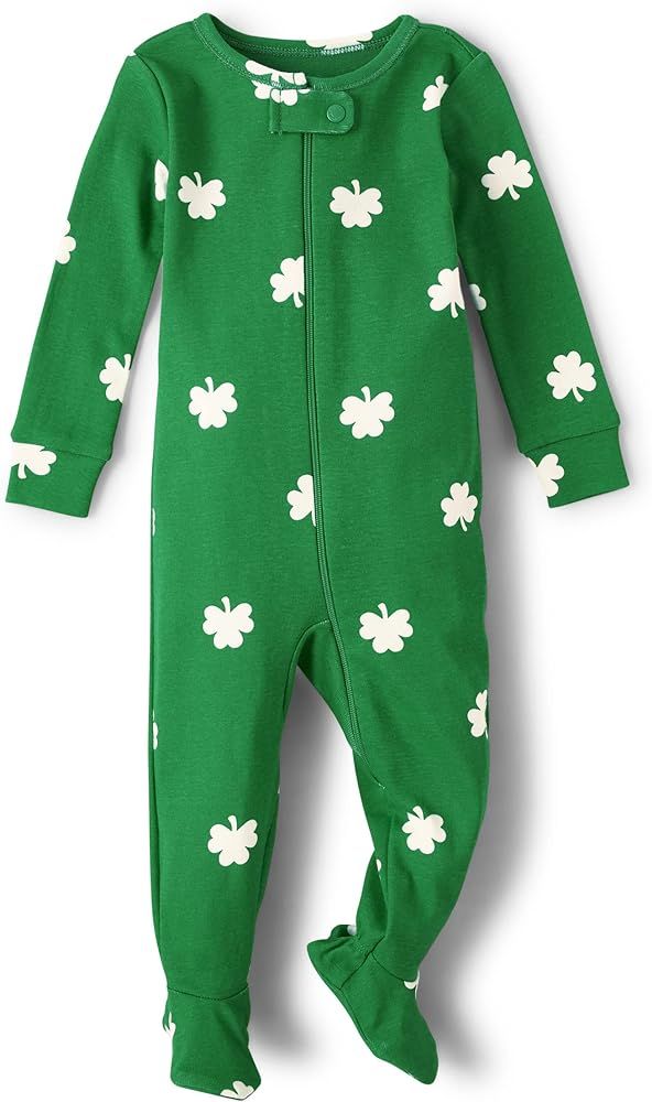 The Children's Place Baby Boys' and Toddler Short Sleeve Zip-Front One Piece Footless Pajama Snug... | Amazon (US)