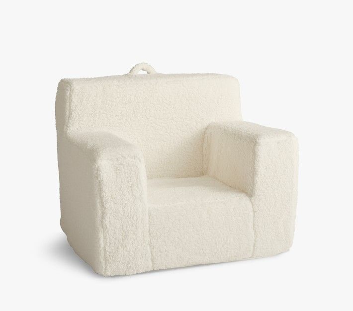 Modern Ivory Sherpa Anywhere Chair® | Pottery Barn Kids