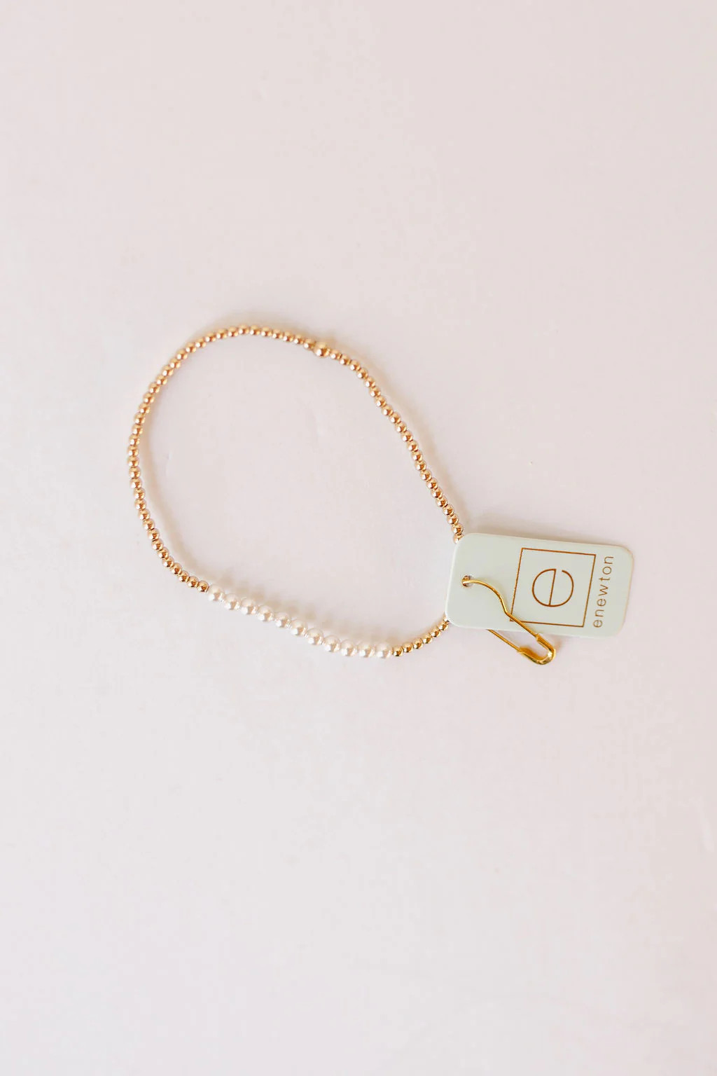 gold bliss 2mm bead bracelet - pearl | mode