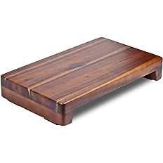 Wood Pedestal Stand, Riser Tray Soap, Natural Acacia Wood, Non-Slip Bottom, 7x12 inches Attractiv... | Amazon (US)