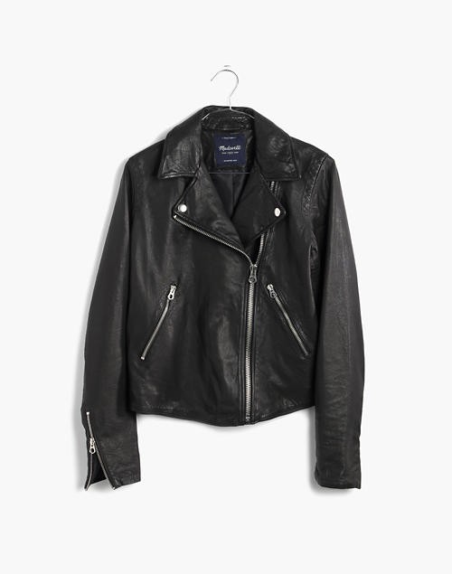 Washed Leather Motorcycle Jacket | Madewell