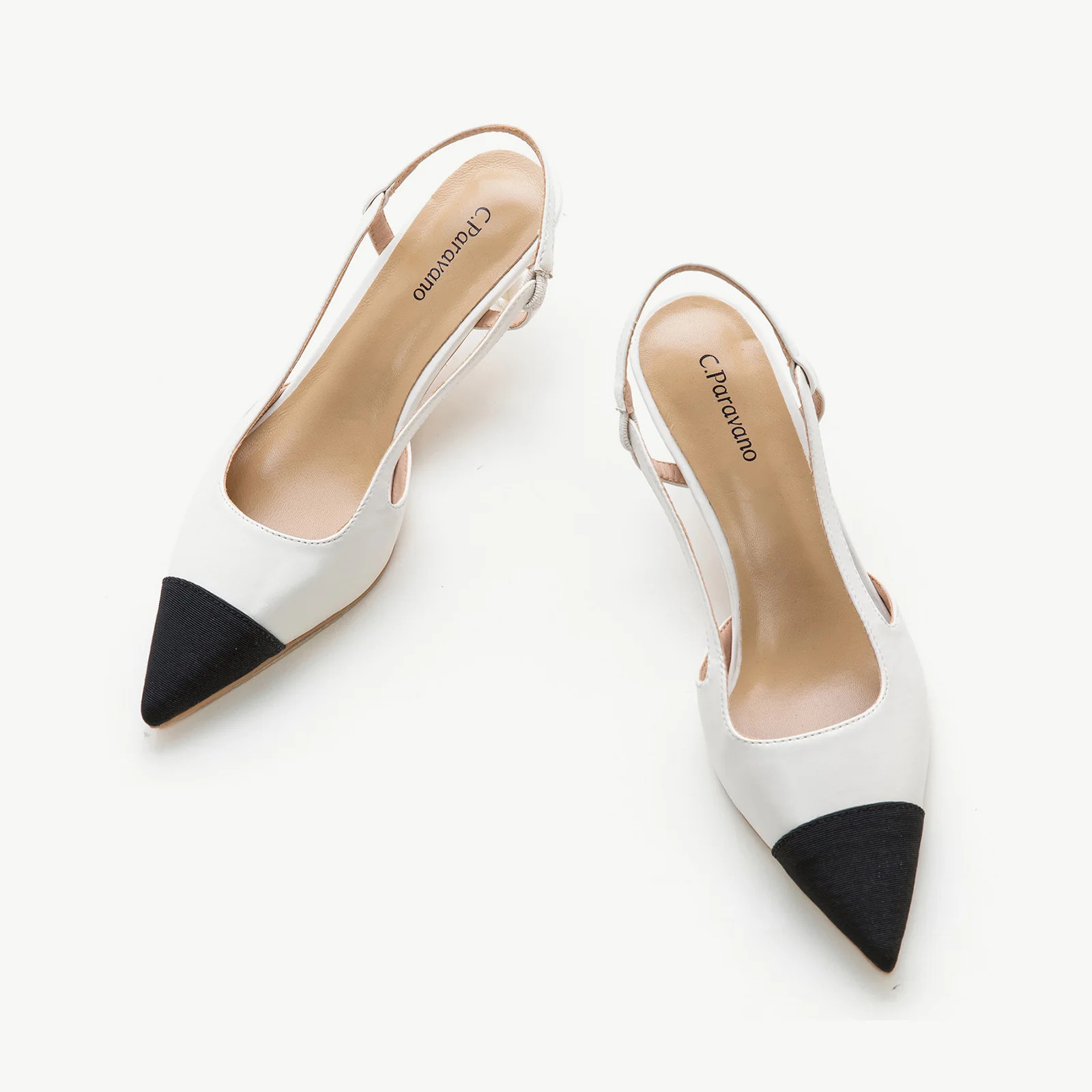 Cap-Toe Slingback Pumps (Helen) | C.Paravano | cparavano