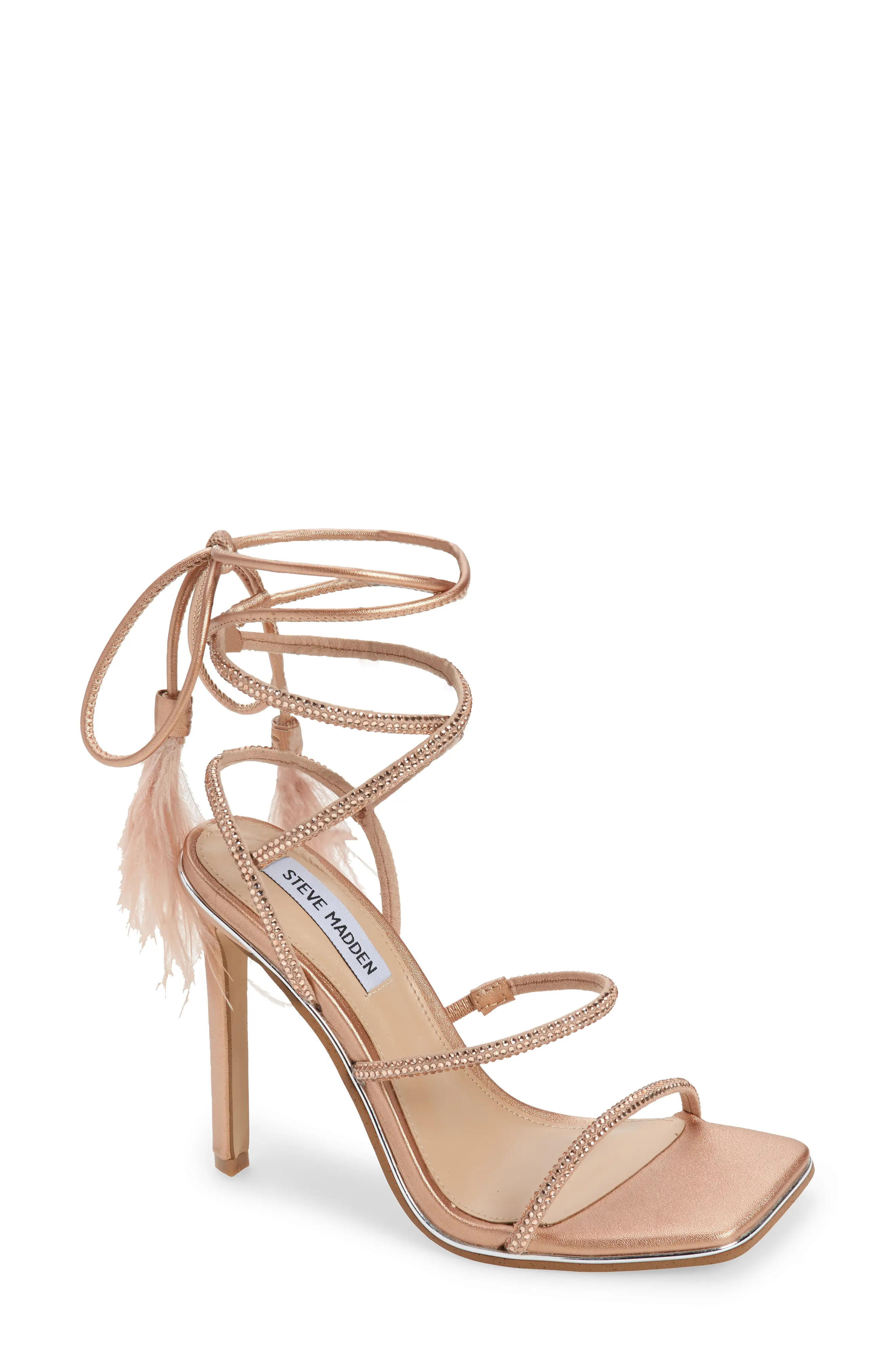 Steve Madden Upgrade Lace-Up Sandal, Size 9 in Blush at Nordstrom | Nordstrom