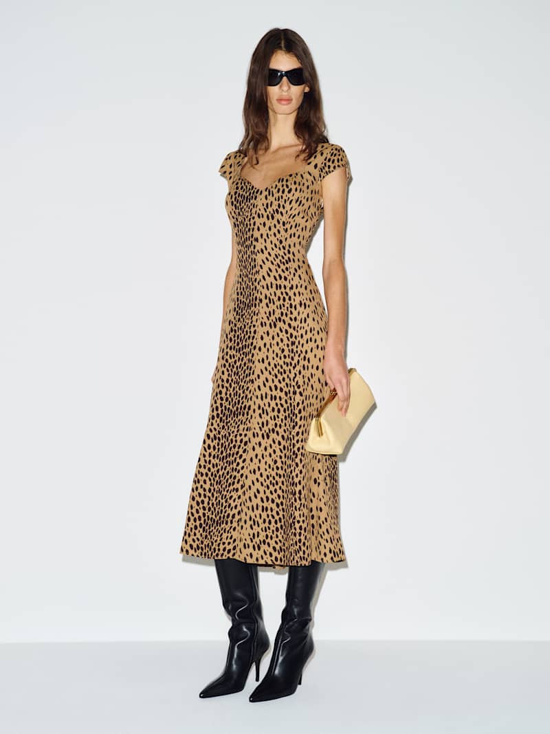 Reformation Marny Dress Brown 8 | Reformation (Global)