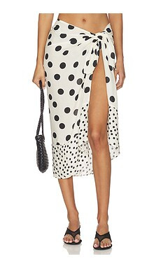 Tularosa Ekin Midi Pareo in Black & White Dot Mix from Revolve.com | Revolve Clothing (Global)