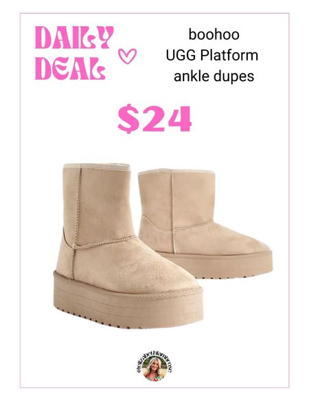 look what I found!
The cutest UGG dupes from boo-hoo !!
These boots are under $30! you seriously can’t beat that!
They have tons of sizes, so hurry and grab them while they are in stock!!

#Boots  #Dupe #UGG #UGGDupe #MiniBoots #PlatformBoots #Winter #Christmas #GiftGuide

#LTKGiftGuide #LTKfindsunder50 #LTKshoecrush