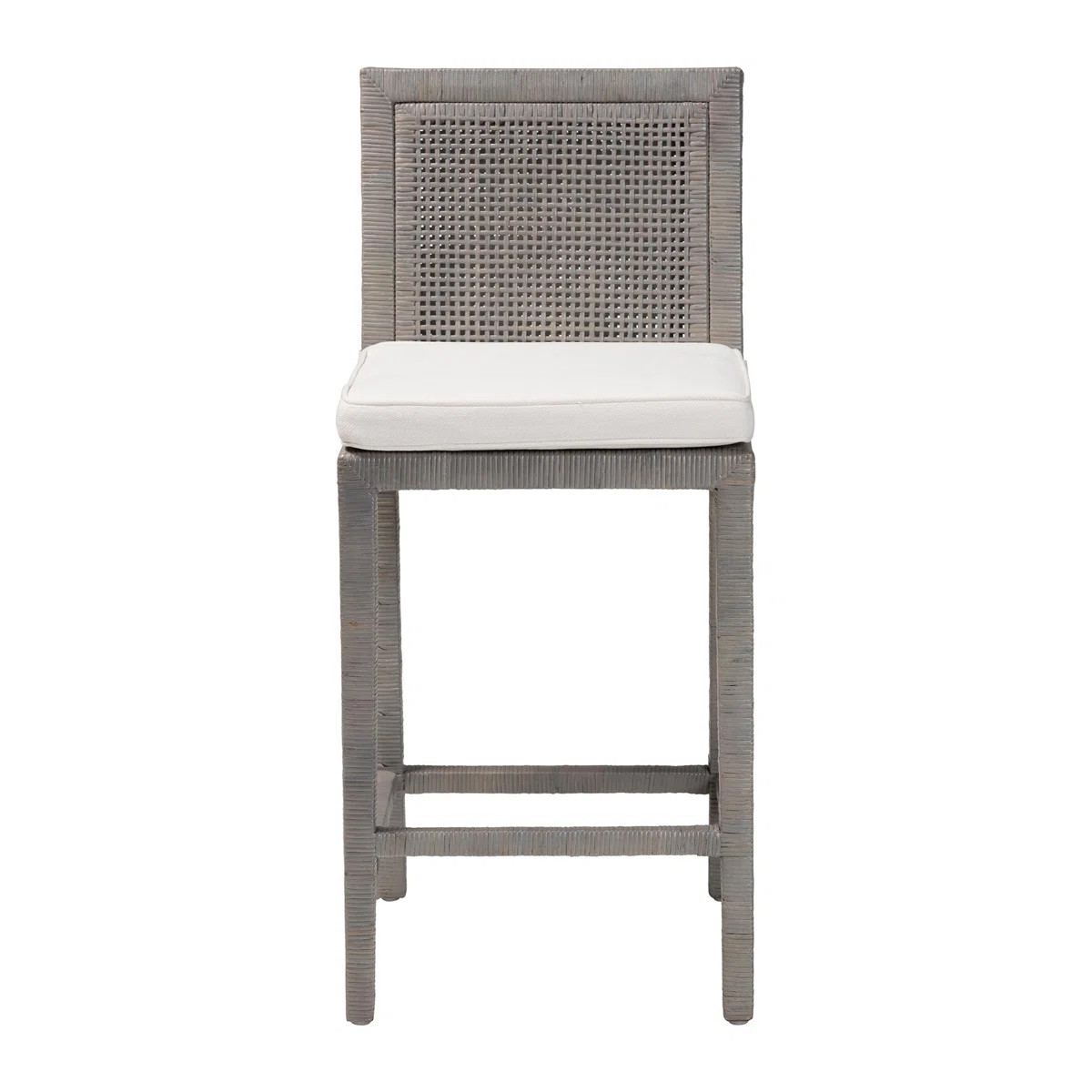 Bali & Pari Sofia Rattan Counter Stool With Mahogany Wood Frame - Handwoven Wicker Counter Height... | Wayfair North America