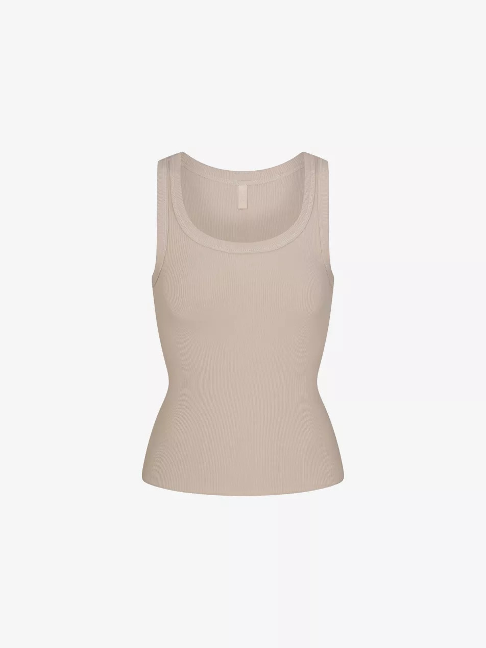 Scoop-Neck Ribbed Stretch-Cotton Tank Top | Selfridges