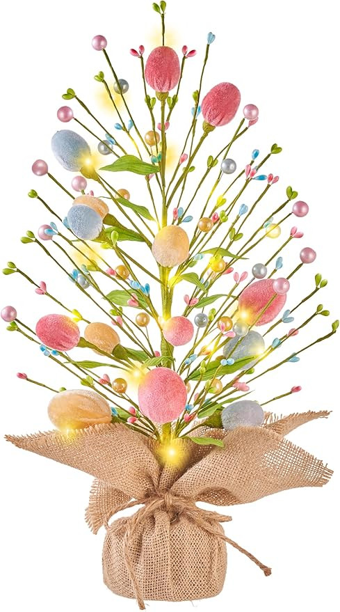 Easter Table Decorations, 18 Inch Easter Egg Tree Decorations, Centerpieces for Tables with Paste... | Amazon (US)