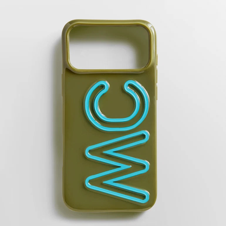 Fine Line Custom iPhone Case - Dark Olive/Light Blue | BaubleBar