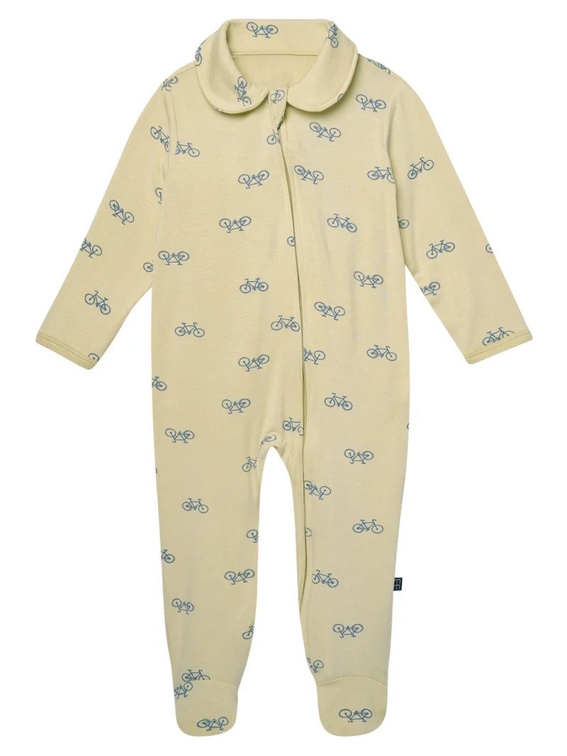 Modern Moments by Gerber Baby Boy Viscose Peter Pan Collar Two-Way Zip Sleep \u00b4N Play Footed ... | Walmart (US)
