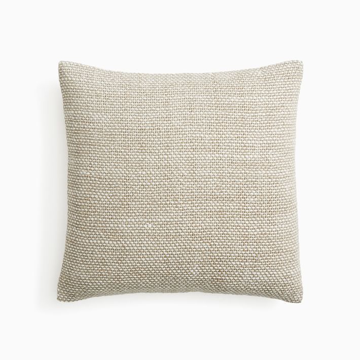 Two Tone Chunky Linen Pillow Cover | West Elm (US)