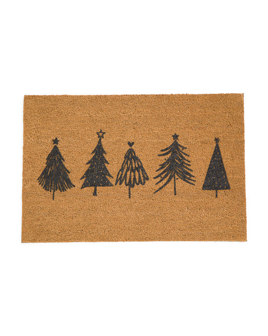 24x36 Holiday Trees Door Mat | TJ Maxx