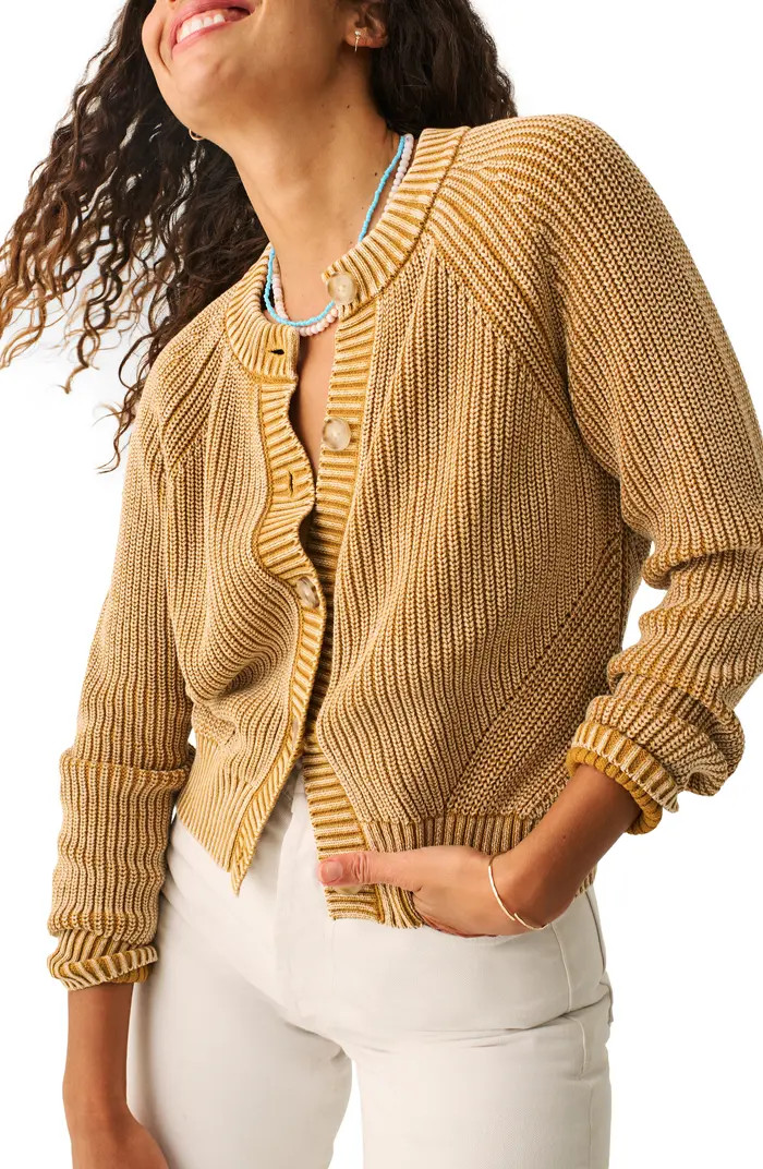 Sunwashed Organic Cotton Fisherman Cardigan | Nordstrom