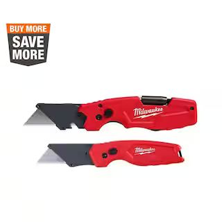 Milwaukee FASTBACK 6-in-1 Folding Utility Knives and FASTBACK Compact Folding Utility Knife with ... | The Home Depot