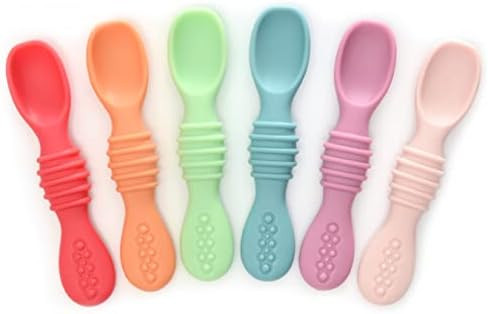 PrimaStella Silicone Rainbow Chew Spoon Set for Babies and Toddlers | Safety Tested | BPA Free | Mic | Amazon (US)