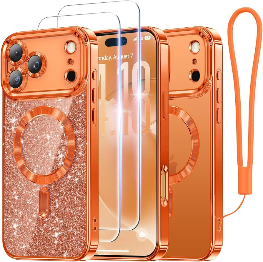 Meifigno Designed for iPhone 17 Pro Max Case 6.9", [Glitter Card & Wrist Strap] [Compatible with ... | Amazon (US)