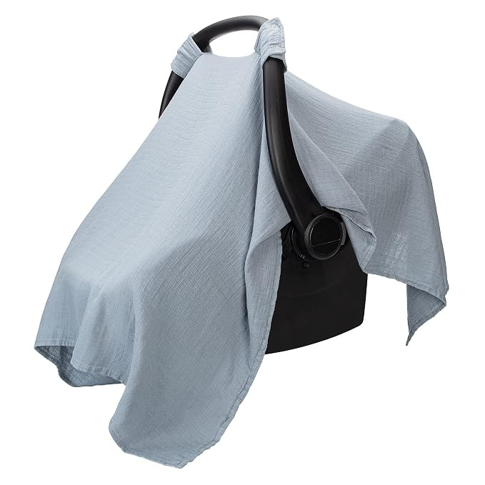 Comfy Cubs Baby Car Seat Cover - Soft, Breathable Bamboo Rayon and Muslin Cotton Blend - Lightwei... | Amazon (US)