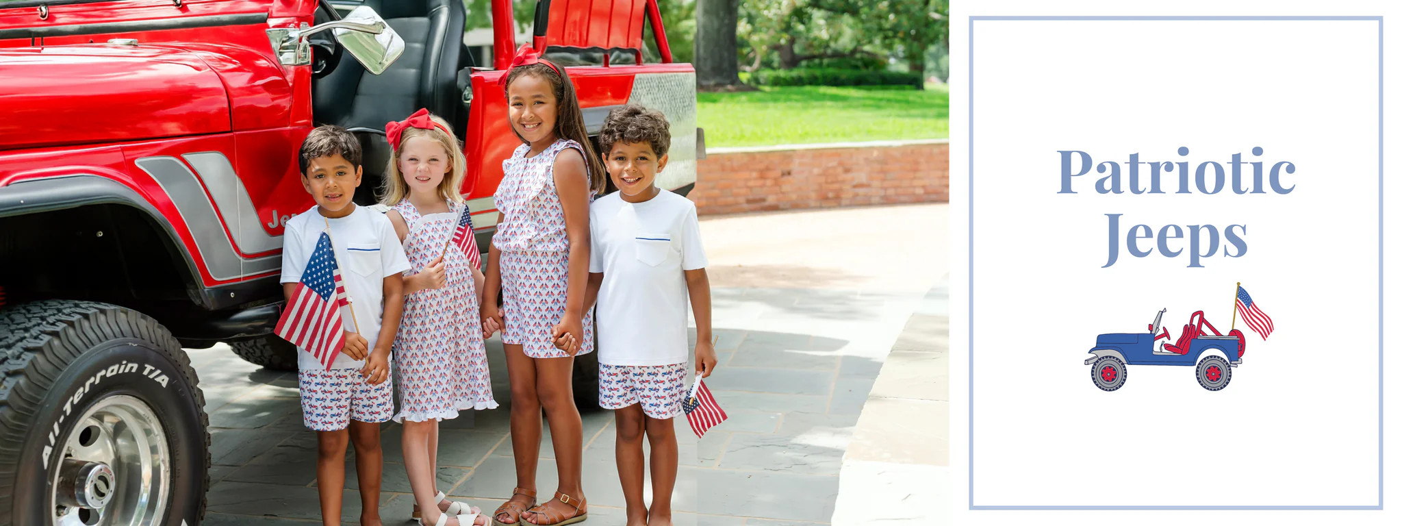 Patriotic Jeeps | Lila and Hayes