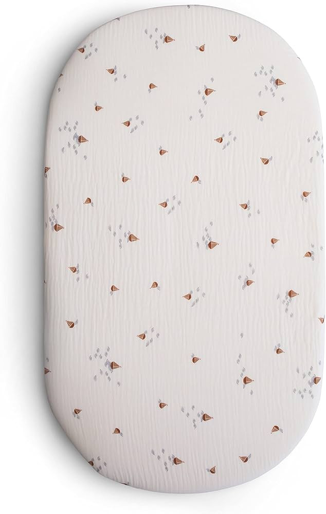 mushie Extra Soft Bassinet Muslin Crib Sheet | 30" x 16" (Boats) | Amazon (US)