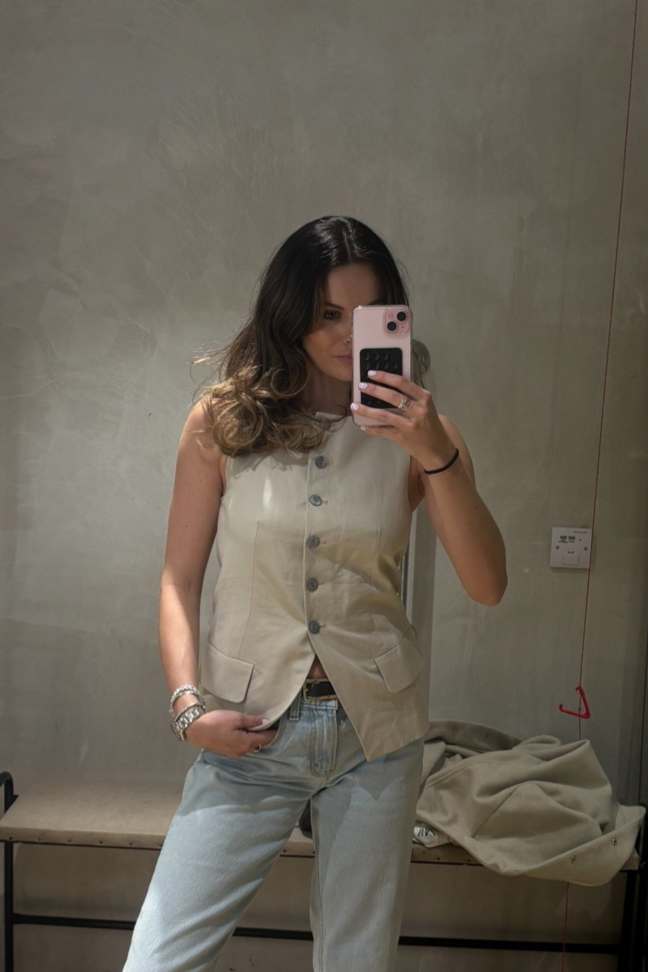 Summer staples ✨ #waistcoat #linen #denimjeans 

#LTKuk #LTKsummer #LTKspring