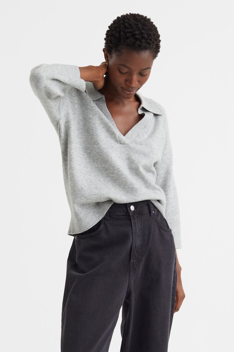 Fine-knit Collared Sweater | H&M (US + CA)