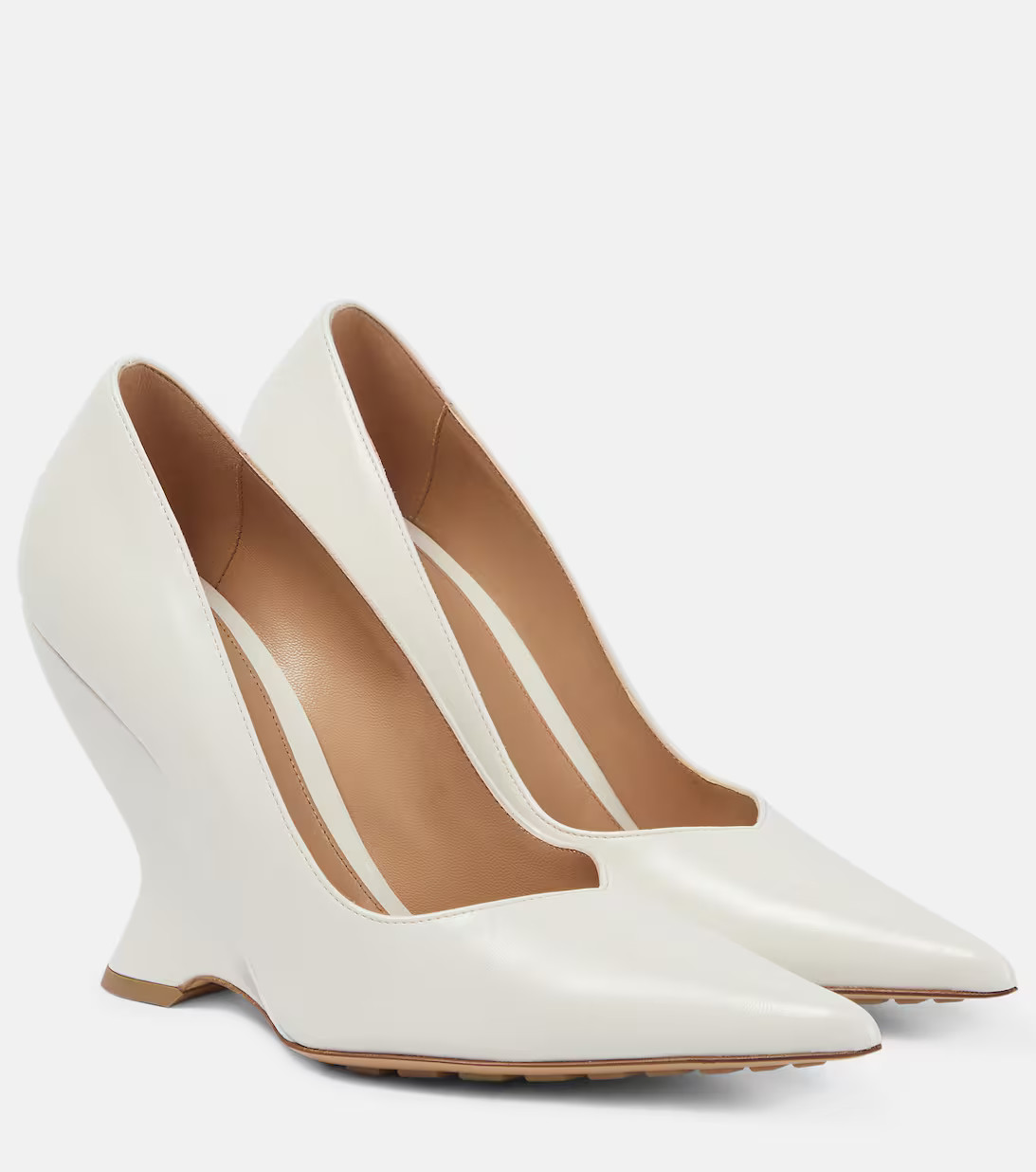 Bottega VenetaPunta leather wedge pumps | Mytheresa (UK)
