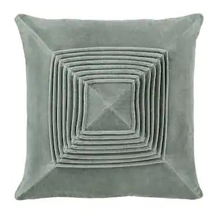 Home Decorators Collection Pale Blue Geometric Pleated 18 in. x 18 in. Square Decorative Throw Pi... | The Home Depot