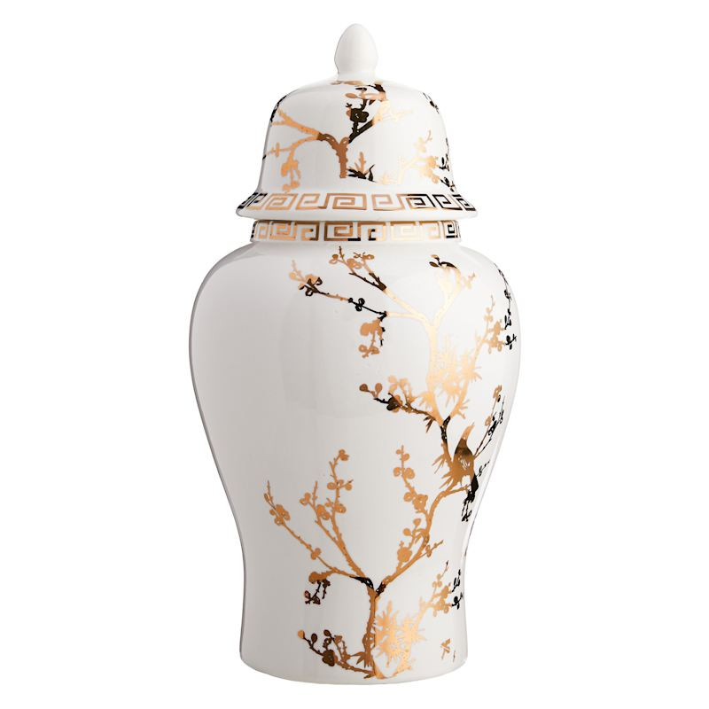 Gold Decal Ceramic Jar, 14" | At Home