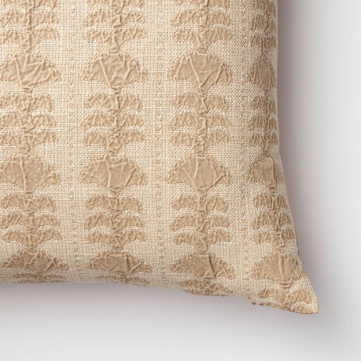 Woven Block Print Square Throw Pillow Camel - Threshold™ designed with Studio McGee | Target