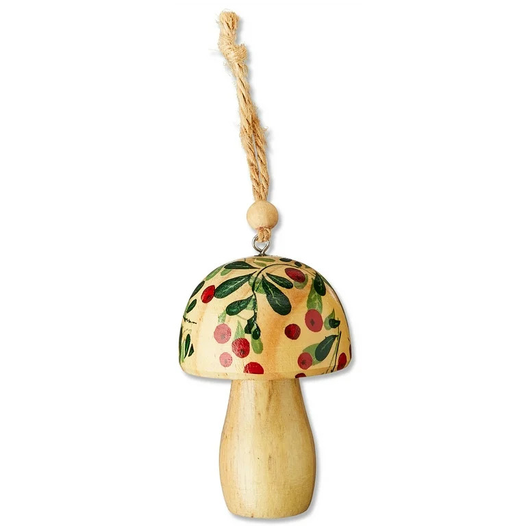 Multicolor Wood Mushroom Christmas Ornament, Heritage Holiday Theme, 3.9", by Holiday Time | Walmart (US)