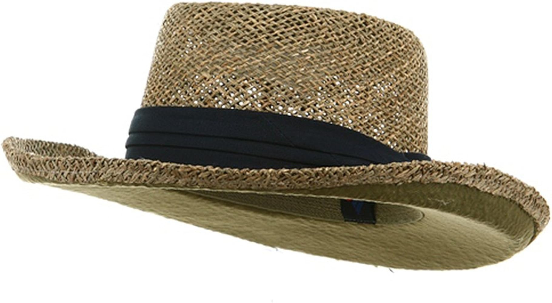 MG Gambler Straw Hat - Navy Band | Amazon (US)