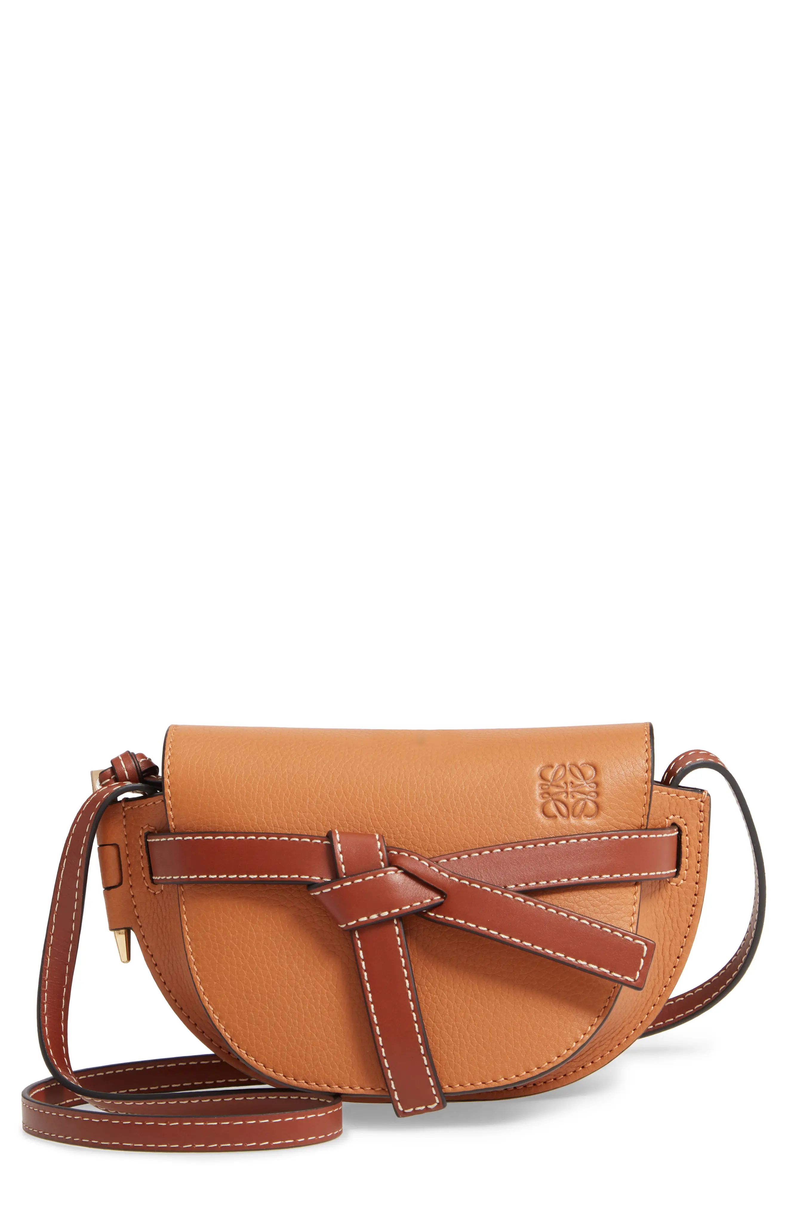 Loewe Mini Leather Crossbody Bag - Brown | Nordstrom