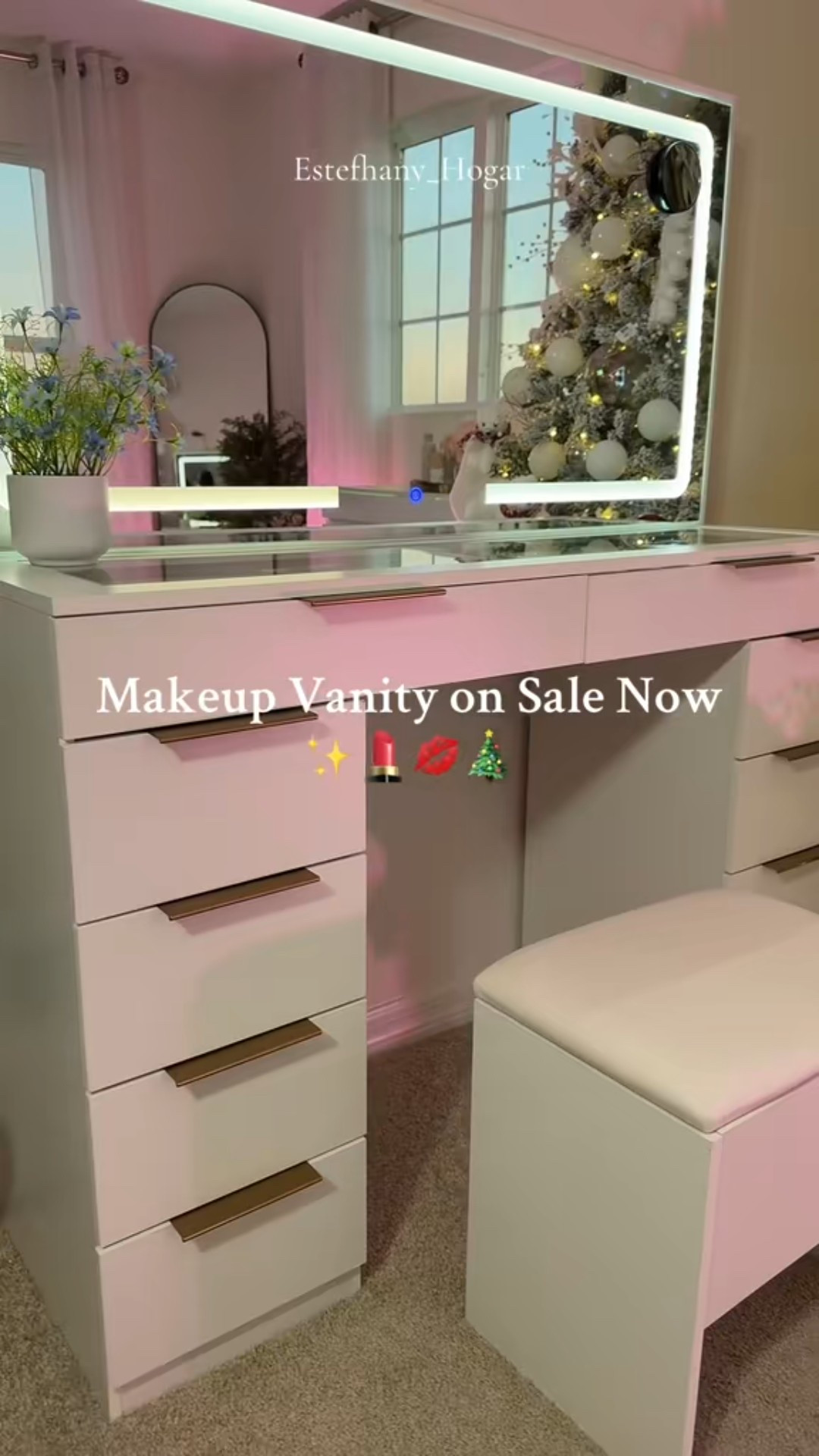 Makeup Vanity with glass top 

#LTKHome #LTKGiftGuide #LTKCyberWeek